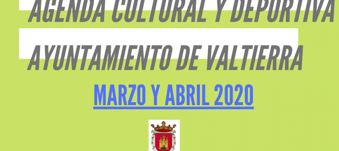 Agenda Marzo  y Abril 2020