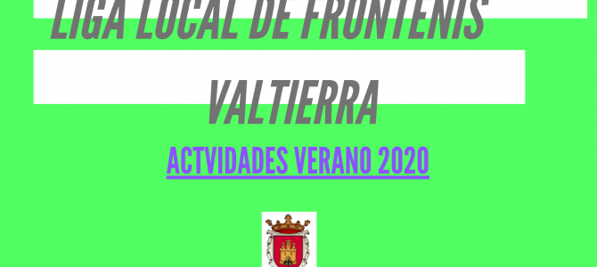 Liga Local de frontenis en Valtierra 2020